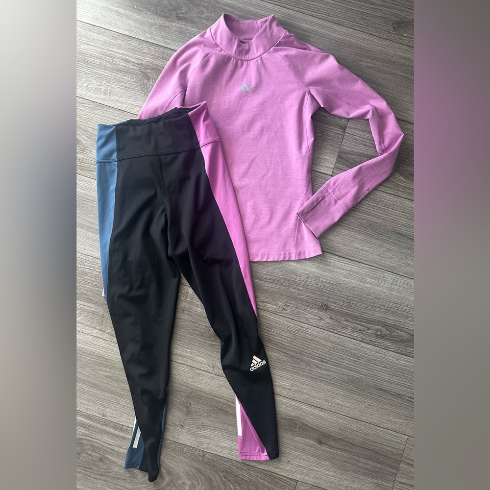 Adidas Running leggings & top set